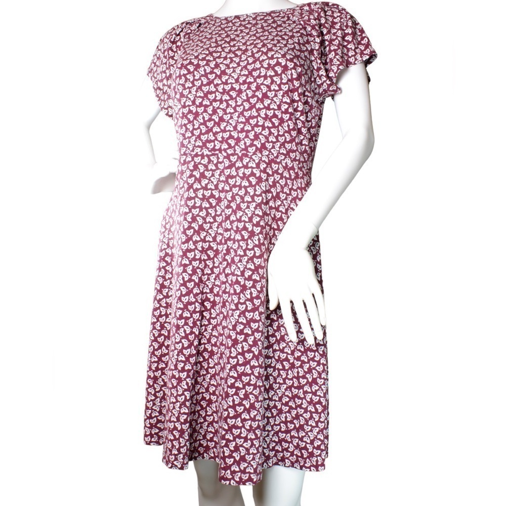 Ann Taylor Loft Women’s Short Sleeve Ditsy Floral Printed Fit Flare Dress in MP